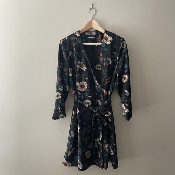 Frank & Oak Floral Black Mini Dress - Picture 2 of 13